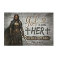 thumbnail image 2 of Framed Canvas Art: African American Women - Black Girl Inspiring Decor - Christian Wall Art - Black Women Warrior God Is With Her - 12x18 inch, 2 of 7