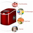 thumbnail image 4 of Costway Red Portable Compact Electric Ice Maker Machine Mini Cube 26lb/Day, 4 of 9
