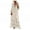 Beige, variant on Womens Wedding Guest Dresses Plus Size Fashion Casual Bohemian Large Size V-Neck Solid Color Lace Tassel Long Dress