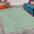 thumbnail image 2 of Japanese Art Decorative Rug, Fish Scale Inspired Vintage Hand Drawn Oriental Geometric Lines Motifs, Quality Carpet for Bedroom Dorm and Living Room, 6 Sizes, Laurel Green, by Ambesonne, 2 of 4
