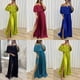 thumbnail image 2 of Vestido elegante y sexy con abertura y hombros descubiertos plisado para mujer de otoño e invierno, 2 of 6