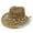 A-Khaki71, variant on Hats Men & Women Plain White Bead Strap Hollow Woven Straw Cowboy Hat For Summer Stylish Adjustable Beach Headwear