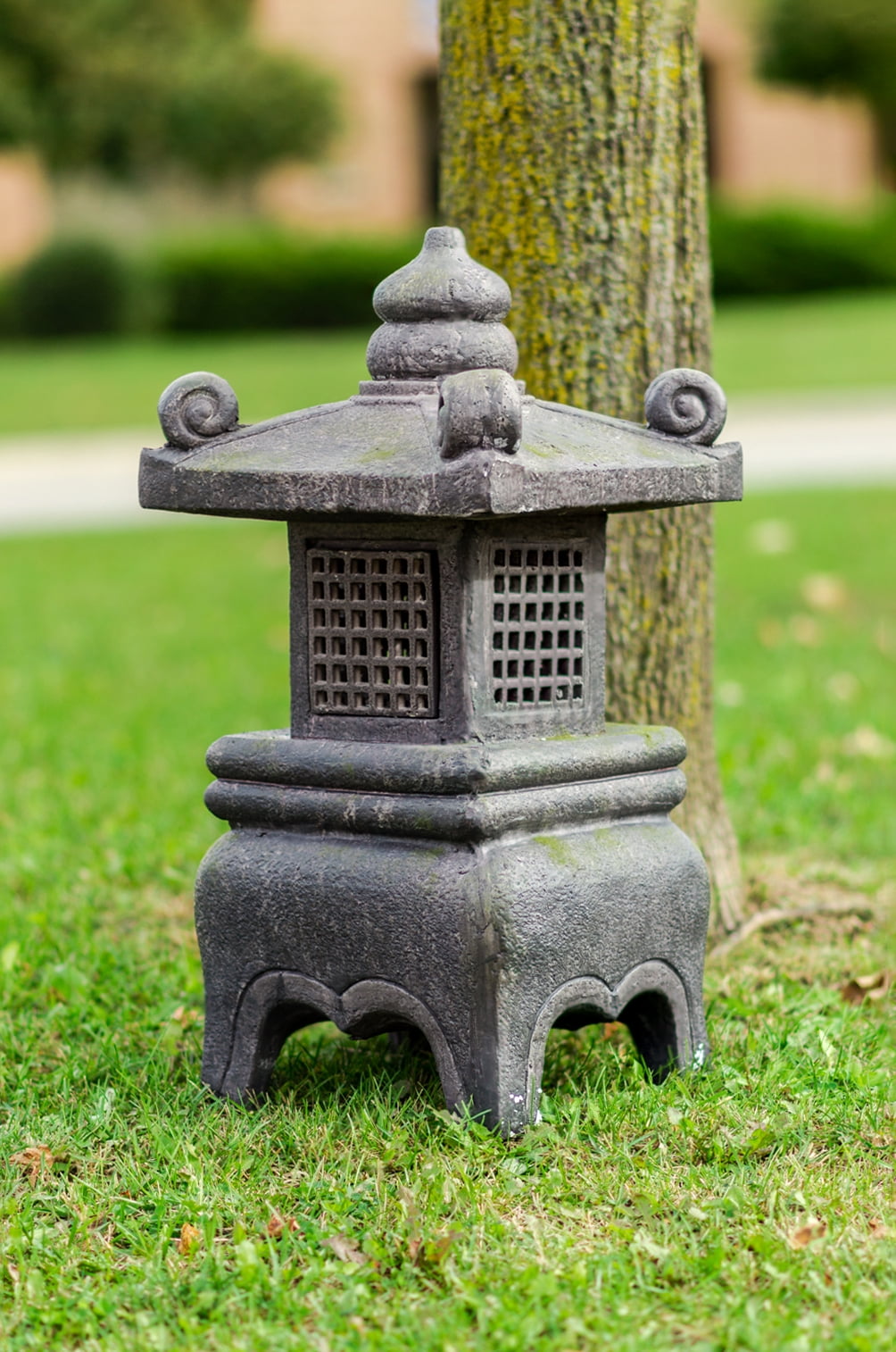 26IN GREY STONE LANTERN