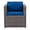 Blended Grey/Oxford Blue, variant on CorLiving Parksville Patio Sectional Armchair