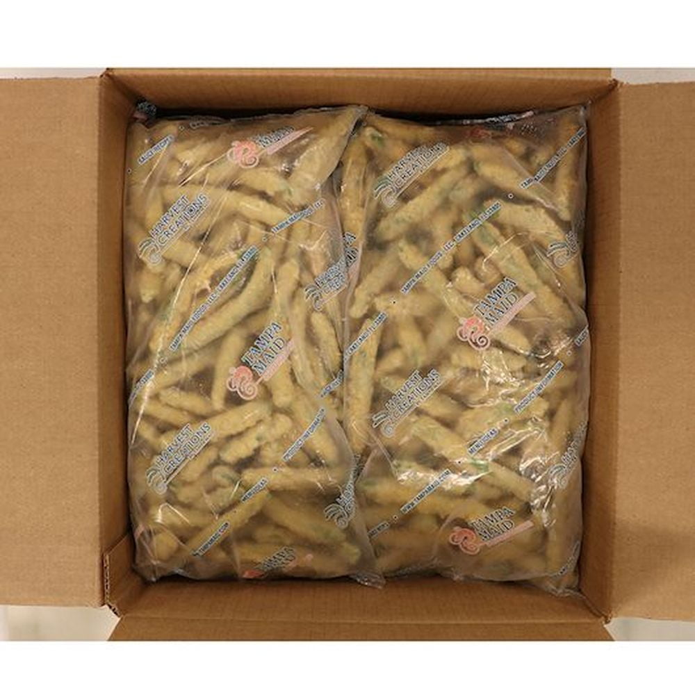 (6 Pack) Harvest Creations Dipt'n Dusted Spicy Green Bean, 2 Pounds Each