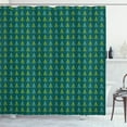 thumbnail image 1 of Ambesonne Christmas Tree Shower Curtain, Stars and Trees Art, 69"Wx70"L, Teal and Multicolor, 1 of 3
