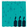 thumbnail image 3 of Ambesonne Airport Shower Curtain, Men Look Flight Paths, 69"Wx84"L, Seafoam Petrol Blue, 3 of 3