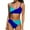 Blue, variant on Sngxgn Women's High Waisted Bikini Sets High Cut Bathing Suits Two Piece Cut Out Swimsuits(Orange,S)