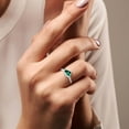 thumbnail image 2 of Natural Malachite Cloud Shape Rings in Sterling Silver for Women, May Birthstone Jewelry for Her Birthday, Wedding Anniversary, Christmas, Mothers Day, 2 of 7