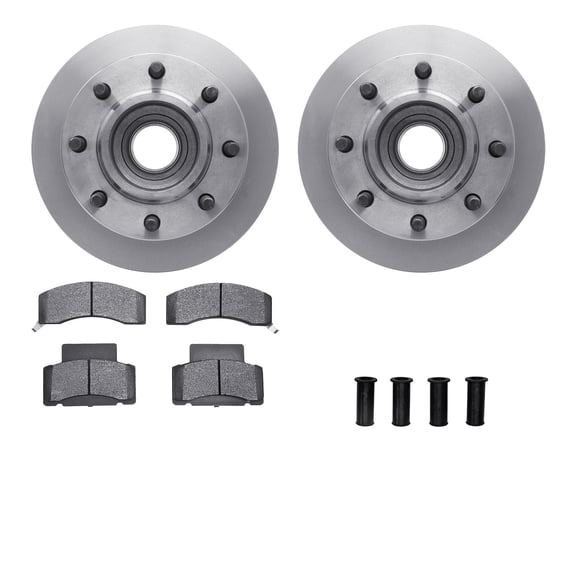 Dynamic Friction Company Front Brake Rotors with 5000 Advanced Brake Pads includes Hardware 6512-40381