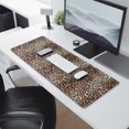 thumbnail image 2 of Long Mouse Pads for Desk,Brown and Black Leopard Print Desk Mats on Top Of Desks, Desk Mouse Pad Extra Large with 3mm Non-Slip Base and Stitched Edge for Gaming,Office,Work,Home 31.5"x11.8", 2 of 6