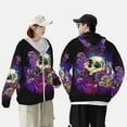 thumbnail image 6 of Fotbe Mushrooms and Skull Men's Women's UPF 50+ Sun Protection Jacket Hooded Cooling Shirt with Pockets Hiking Outdoor Performance-X-Large, 6 of 9