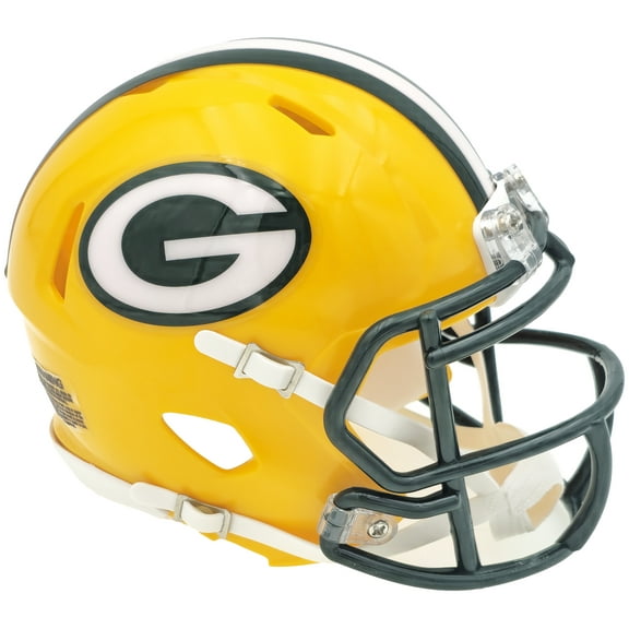 Unsigned Green Bay Packers Yellow Speed Mini Helmet 228819