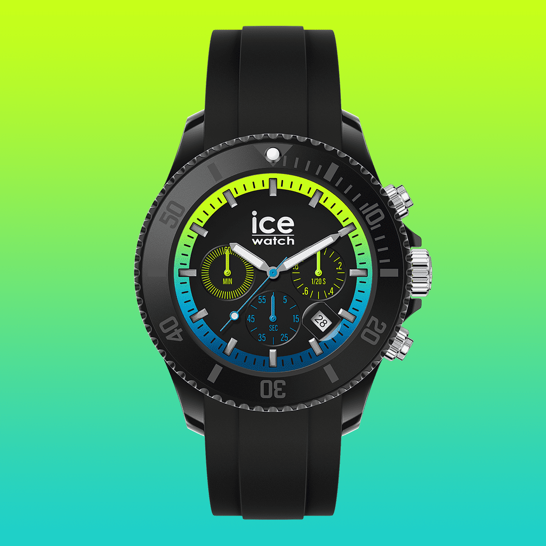 ICE-WATCH - ICE Chrono Trilogy - Men's Chronograph Wristwatch with Silicon Strap - 021600 (Medium) - 10 ATM Water Resistant Watch for Men, Suitable for Swimming