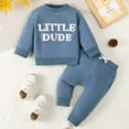 thumbnail image 2 of Gerichy Toddler Baby Boy Clothes Fall Winter Outfit, Baby Boys Outfit 2PCS Children's Home Wear Baby's Clothing Fall Winter Clothing Set Long Sleeve Round Neck Tops Long Pants 2-Piece Outfits, 2 of 6