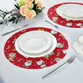 thumbnail image 4 of SKYSONIC Christmas Round Placemats for Dining Table Non-Slip Heat-Resistant Polyester Table Mats Set of 6 Washable Table Mats for Kitchen Dining Table Decoration, 4 of 5