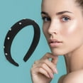 thumbnail image 2 of Unique Bargains 1 Pc Solid Rhinestone Headbands for Women Black, 2 of 6