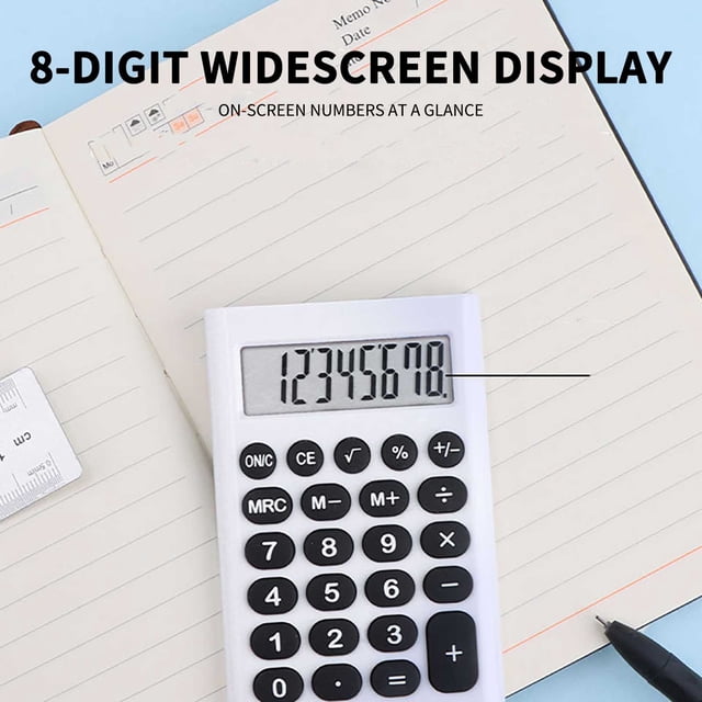 Basic Standard Calculators Mini Digital Desktop Calculator with 8-Digit Lcd Display. Smart Calculator Pocket Size for Home School for Kids Smart Home Products