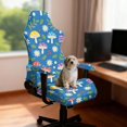 thumbnail image 3 of SCRAWLGOD Mushroom Daisy Print Gaming Chair Cover with Armrest Covers Stretch Stain Resistant Furniture Protector Non Slip Computer Chair Slipcover, 3 of 9