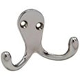 thumbnail image 2 of National Hardware N830-154 Double Prong Robe Hook, 3" L, Zinc, Satin Chrome, 2 of 2