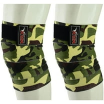 MRX Knee Wraps Weight Lifting Straps Guard Pads Sleeves Powerlifting Gym Bandage Camo Green