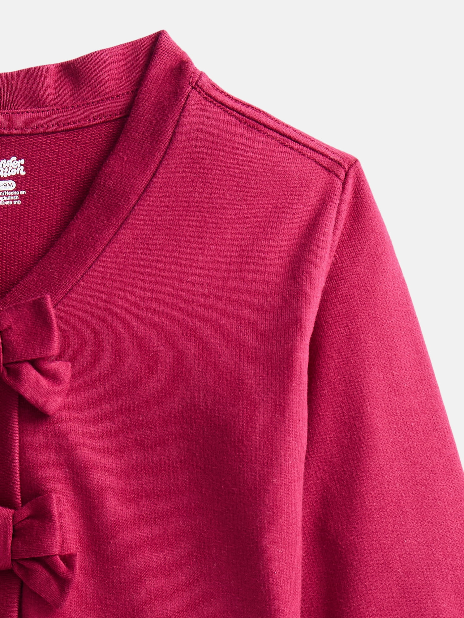 Wonder Nation Baby Girls' Bow Front Cardigan Sweater, Sizes 0M-24M