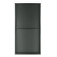 thumbnail image 3 of 12-in x 24-in Ultra-thin Frame Recessed 2-Section Stainless Steel Shower Niche Gun Metal Black, 3 of 5