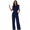 Navy Blue, variant on EASYBRA Womens One Shoulder Wide Leg Jumpsuit Sleeveless High Waist Elegant Casual Long Pants Romper