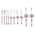 thumbnail image 2 of 10 Piezas Copos de Nieve Adornos Icicles Pendientes Ornamentales Navideños de Poliacrilato Fáciles de Colgar para Decoración de Fiestas Regalos Hogar Ventanas Rosa, 2 of 8