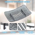 thumbnail image 5 of Plastic Soap Dish, Self Draining Set of 2 Black and White - Soap Holder for Shower, Bathroom and Kitchen - Easy to Clean, Stays Dry (5.94" L x 3.54" W x 0.86" H), 5 of 7