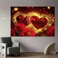 thumbnail image 3 of Sparkling Heart and Rose Backdrop Romantic Dreamy Valentine's Day Photography Background Red Golden Heart Couple Valentine Party Decorations Banner Supplies Photo Booth Props, 3 of 7