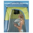 thumbnail image 5 of Camping Shower Tent, 1 Room, Portable Privacy Tent Changing Room with Shower Bag, Ground Stakes, Ropes, Carry Bag, and Support Poles, 150D Oxford Fabric with Silver Coating, for Camping, Fishing, 5 of 9