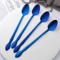 thumbnail image 4 of Iced Tea Spoon Set for 12 Coffee Spoon 7.9 -Inch Stainless Steel Spoon Set Ice Cream Spoon Long Spoon Dessert Spoon Milkshake Spoon-Blue, 4 of 7