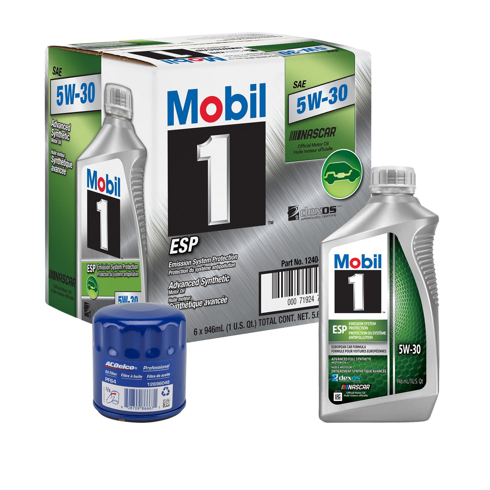 Mobil 1 ESP 5W30/AC Delco PF64 Filter Oil Change Kit, 6 Quart Walmart