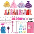 thumbnail image 4 of SHUWND Closet Playset with 51 Pcs Clothes and Accessories(with Doll), Princess Dresses, Wardrobe, Shoes, Hangers and Other Accessories for 11.5inch Dolls, 4 of 9