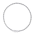 thumbnail image 3 of Sterling Silver Solid Rope Chain Rhodium 050 2.5mm-16", 3 of 3