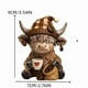 thumbnail image 2 of Figura de ternero térmico, vaca escocesa Nana, regalo navideño de resina, figura para amantes de los terneros, decoración de interiores, resina estilo navideño, regalo navideño para amantes, 2 of 7