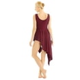 thumbnail image 3 of DPOIS Lyrical Womens High Low Dance Dress Crew Neck Leotard Short Dress Dance Costume, 3 of 4