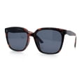 thumbnail image 4 of Womens Oversized Inset Lens Classy Minimal Fashion Horn Rim Sunglasses Tortoise - Black, 4 of 8