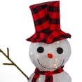 thumbnail image 3 of Northlight Set of 3 Lighted Tinsel Snowman Family Christmas Outdoor Decorations, 35", 3 of 6