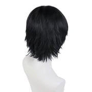 Short Pixie Cut Wig Synthetic Hair Wigs for Women with Bangs Natural Black Wig Layered Wavy Style Short Wigs for Women