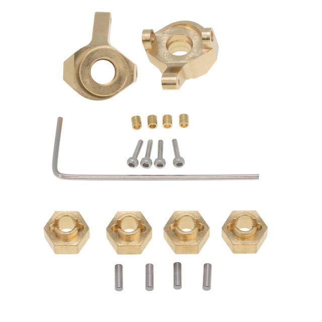 Adaptador Hexagonal de s de Dirección para Actualizaciones Axiales SCX24 90081 RC Zulema nudillo de dirección de coche rc