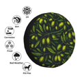 thumbnail image 3 of Goofa Green Branch Olive Pattern Universal Tire Cover for Jeep, SUV, Truck, and Trailer – Waterproof, UV-Resistant,Easy to Install, Fits 14"-17" Tires-15 inch, 3 of 4