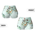 thumbnail image 5 of Qekee World Travel Map Women Workout Shorts, Sports shorts, Scrunch Butt Lifting Gym Shorts, Breathable Soft -, 5 of 9