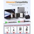 thumbnail image 4 of BESTEK 250W Universal Travel Adapter 100-220V to 110V Voltage Converter with 6A 4-Port USB Charging 3 AC Sockets and EU/UK/AU/US/India Plug Adapter (Black), 4 of 9