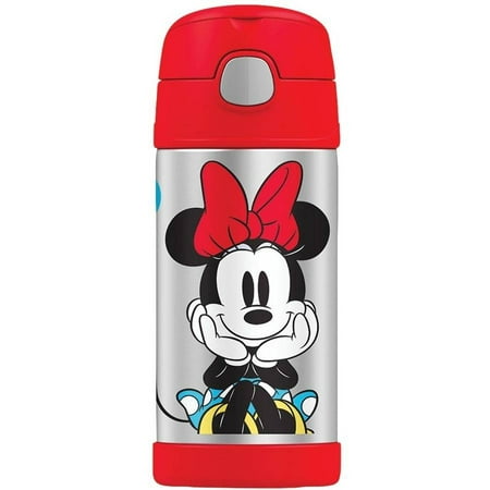 Thermos Vacuum Insulated Stainless Steel 12-ounce Funtainer with Straw - Minnie