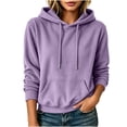 thumbnail image 2 of Warop Women's Oversized Hoodies Knitted Sweatshirt Long-Sleeve Drawstring Pullover with Pockets Fall Winter Clothes, 2 of 6