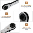 thumbnail image 3 of Pneumatic Wrench Dual Headed Air Conditioner Repair for Technicians Silver Chromium Vanadium Steel Quick Ratchet 1Pcs, 3 of 3