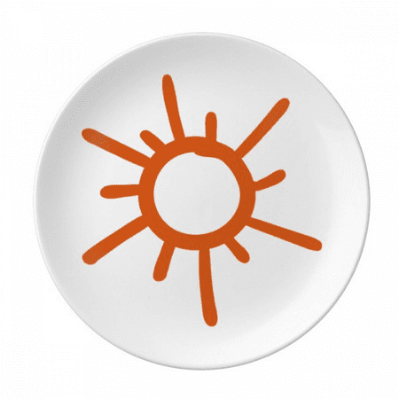 

Hand Painting Orange Sun Sunshine Plate Decorative Porcelain Salver Tableware Dinner Dish