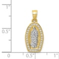 thumbnail image 4 of FJC Finejewelers 10k Yellow Gold with with Rhodium CZ Pave Lady Of Guadalupe Charm, 4 of 7